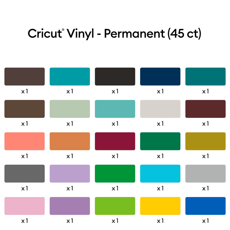 Cricut Holographic Vinyl, Blue Sampler - Permanent (6 ct)