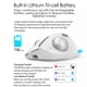 thumbnail image 4 of Ratones computadora Rollerball ergonómico Ratón inalámbrico RGB Trackball mouse-Diente compatible y 2.4g modos duales 8 botones 4800 dpi para /windows azul, 4 of 9