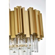 Elegant Lighting Willow 36 Rectangular Chandelier in Satin Gold