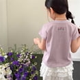 thumbnail image 6 of Amidoa Girls Short Sleeve Graphic Cute Cotton T-Shirts Kids Summer Tops Casual Soft Crewneck Tees Black Size 3T, 6 of 6