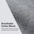 thumbnail image 4 of 5 Pairs Light Gray Men's Cotton Five Finger Crew Socks, Breathable Athletic Running Toe Socks One Size Fits Most US 6-14, 4 of 7