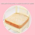 thumbnail image 4 of WICVIK Toast Bread Plush Pillow,Cute Simulation Bread Shape Pillow Soft Lumbar Back Cushion Plush Stuffed Toy for Home Decor (White), 4 of 8