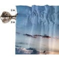 thumbnail image 5 of Valances Curtains for Living Room Beautiful Sunset Seascape Waves and Beach Semi Sheer Valance for Windows Rod Pocket Short Window Treatment Decor Curtains Light Filtering Kitchen Valance 54"x18", 5 of 5