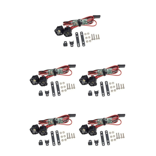 ziyahi Plastic Bumper Lamp Adjustable Spotlight Lightweight Searchlight LED Light with Bracket DIY Accessories Upgrade Kit One for Four 5Set