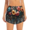 thumbnail image 4 of Lsque Floral Dreamcatcher Elegance Printed Women's Running Shorts with Liner Pockets,Elastic Quick Dry Workout Athletic Gym Yoga Shorts,Womens High Waist Shorts-Medium, 4 of 9