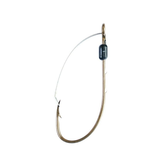 Eagle Claw Q449WAH-2/0 Weedless Baitholder Hook, 2 Slices, Bronze, Size 2/0, 4 Pk, Weedless Baitholder Hook, bron