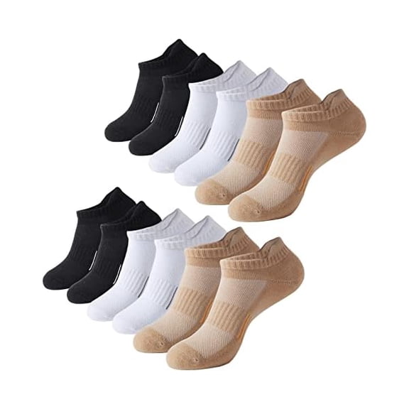 Eryueer Running Ankle Socks for Women Athletic Cotton Cushioned 5-6 Pairs Workout No Show Socks Women