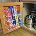 thumbnail image 4 of Evelots 4 Pk Plastic and Foil Wrap Organizer on Cabinet Door or Pantry Wall Rack - Sandwich, Freezer, Food Bag Storage Organizer - Bathroom Laundry Supplies, Kitchen Organization and Storage, 4 of 7