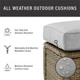 thumbnail image 5 of Crosley Furniture Bradenton Fabric & Wicker / Rattan Outdoor Sofa in Gray/Brown, 5 of 5