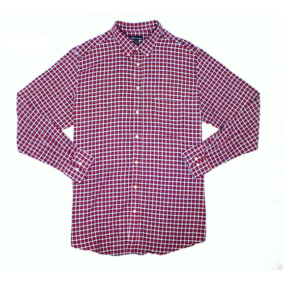 NEW Red Blue Mens Size 3XLT Button Down Plaid Shirt