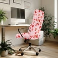 thumbnail image 3 of POLERO Strawberry Elastic Cloth Office Swivel Chair Cover with Easy Install, Scratch Resistant Anti Corrosion All-in-One High Back Chair Slipcover for Home Office, 3 of 7