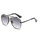 thumbnail image 1 of 5 uds gafas de sol Steampunk para hombres polarizadas doble puente Retro gafas de sol redondas gruesas-marco de Metal de diseñador para mujeres y hombres, 1 of 5