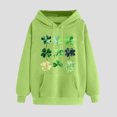 thumbnail image 2 of VBTAPA Womens St. Patrick's Day Hoodie Lucky Shamrock Printed Hooded Sweatshirt Teen Girls Drop Shoulder Hoodies Loose Casual Blessed Sweatshirts with Kangaroo Pocket Green M, 2 of 5