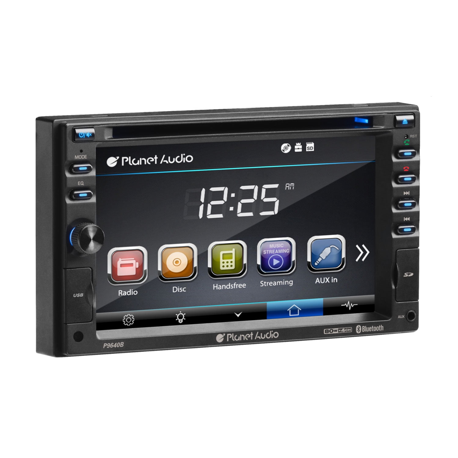 Audio P9640B Double DIN Bluetooth DVD 6.2 Inch Touchscreen Car