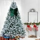 thumbnail image 4 of Adorno de terciopelo navideño para el adorno del árbol de lazos de terciopelo grande de 14"x13" Verde rojo | Decoración navideña colgante para ventana • Tela ignífuga • Bolsa plegable de, 4 of 7