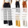 thumbnail image 4 of LIaqionyy Women's Straight Leg Pants Elastic Waist Drawstring Flowy Loose Lounge Lightweight Trousers with Pockets, 4 of 7
