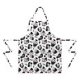 thumbnail image 2 of White Cow Black Spot Milk Pattern Apron-Garden Aprons for Women with Pockets-Cotton Linen Waterproof Kitchen Cooking Gardening Aprons Adjustable for Kitchen,Cooking,BBQ and Salon 33x27 Inch, 2 of 7