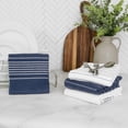 thumbnail image 6 of All-Clad Skipping Stripe & Wave Kitchen Towels, 4-Pack, Indigo, 6 of 6