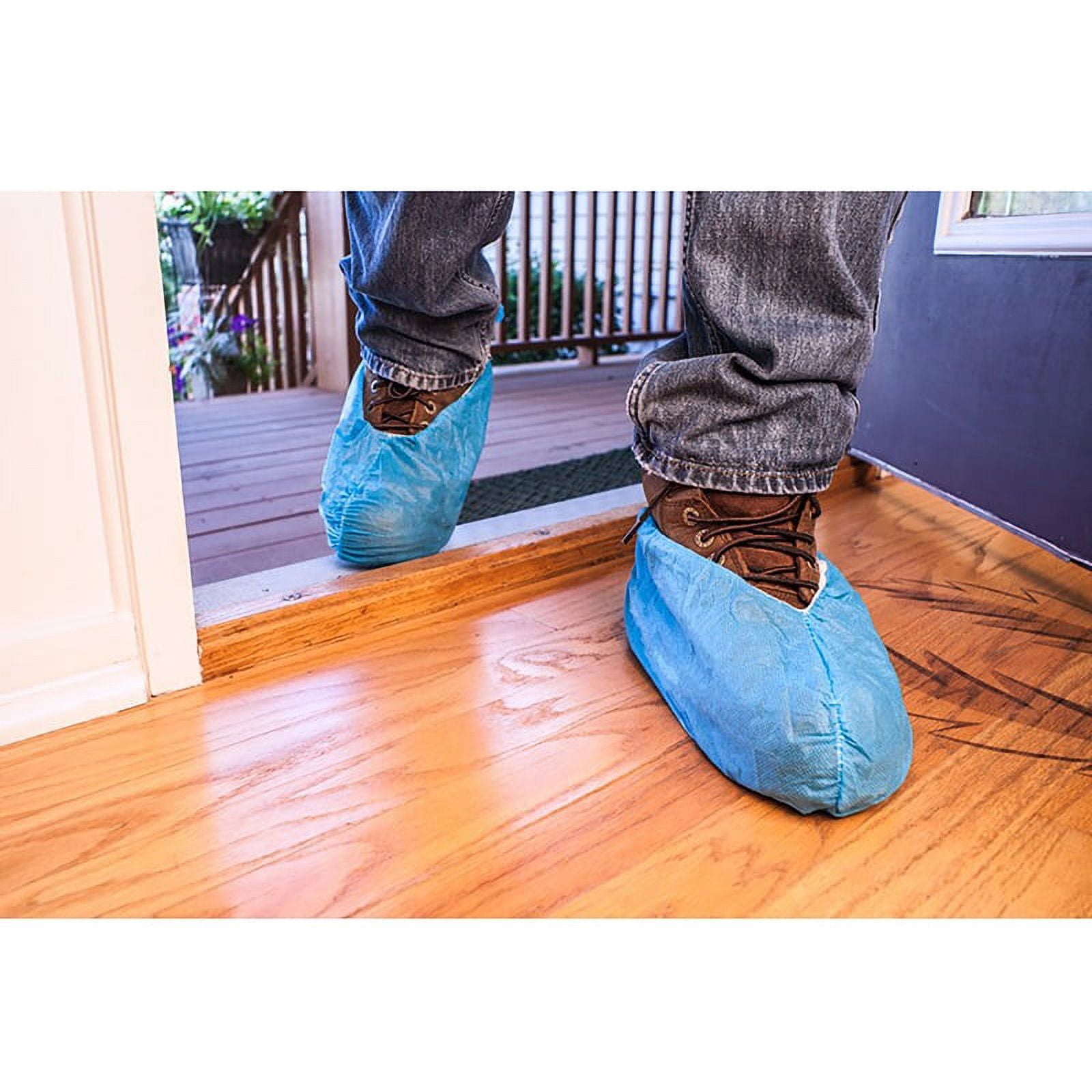 DISPOSABLE SHOE COVERS BLUE ONE-SIZE-FITS-MOST (100 ea) PN:5428 | Blue  Ribbon Supply