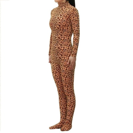 Muka Adult & Kid Zentai Unitard Bodysuit Halloween Costume Catsuit Dancewear-Leopard-L