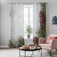 thumbnail image 6 of Kitchen Curtains 84 Inch Length 2 Panels, Vintage Pine Cones Grommets Window Treatment Curtain, Retro Botanical Watercolor Wooden Thermal Curtains Drapes for Living Room/Bathroom, 6 of 9