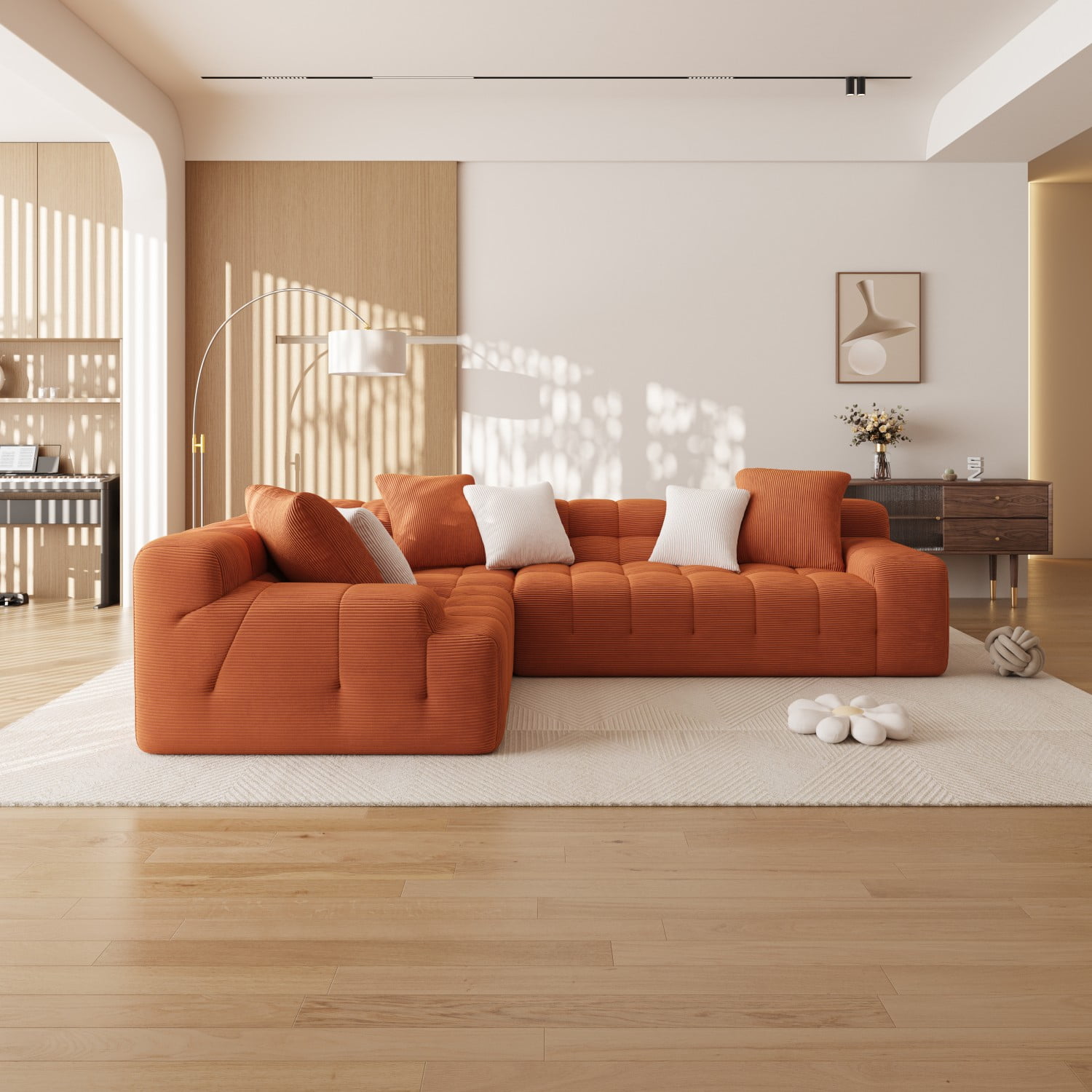 Gewnee Luxury Oversize L-Shape Sectional Couch with Chaise,Modern Modular Sofa with Deep Seat For Living Room