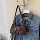 thumbnail image 4 of Bolso de hombro para mujer con diseño de cocodrilo bolso con asa superior de cuero PU bolso para axila femenino, 4 of 9