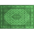 thumbnail image 1 of Ahgly Company Indoor Rectangle Medallion Emerald Green Traditional Area Rugs, 2' x 3', 1 of 4