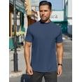 thumbnail image 3 of COOFANDY Mens Short Sleeve T-Shirts Mock Turtleneck Short Sleeve Shirts Casual Mock Neck Golf Shirts, 3 of 10