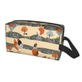 thumbnail image 2 of Goofa Funny Chicken Printed Toiletry Bag with Handle,Large Capacity Travel Makeup Cosmetic Bag for Women, Carry on Airport Airline Compliant Bag, 2 of 9
