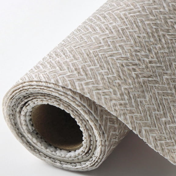 Beige Linen Shelf Liner Kitchen Cabinet Drawer Liner 12IN x 10FT