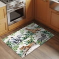 thumbnail image 3 of Tropical Animals Bathroom Rug Washable 2x3 Entryway Rug Non Slip Summer Elephant Giraffe Leopard Zebra Front Door Mat Low Pile Indoor Doormat Throw Floor Carpet for Kitchen Bedroom Entrance, 3 of 8