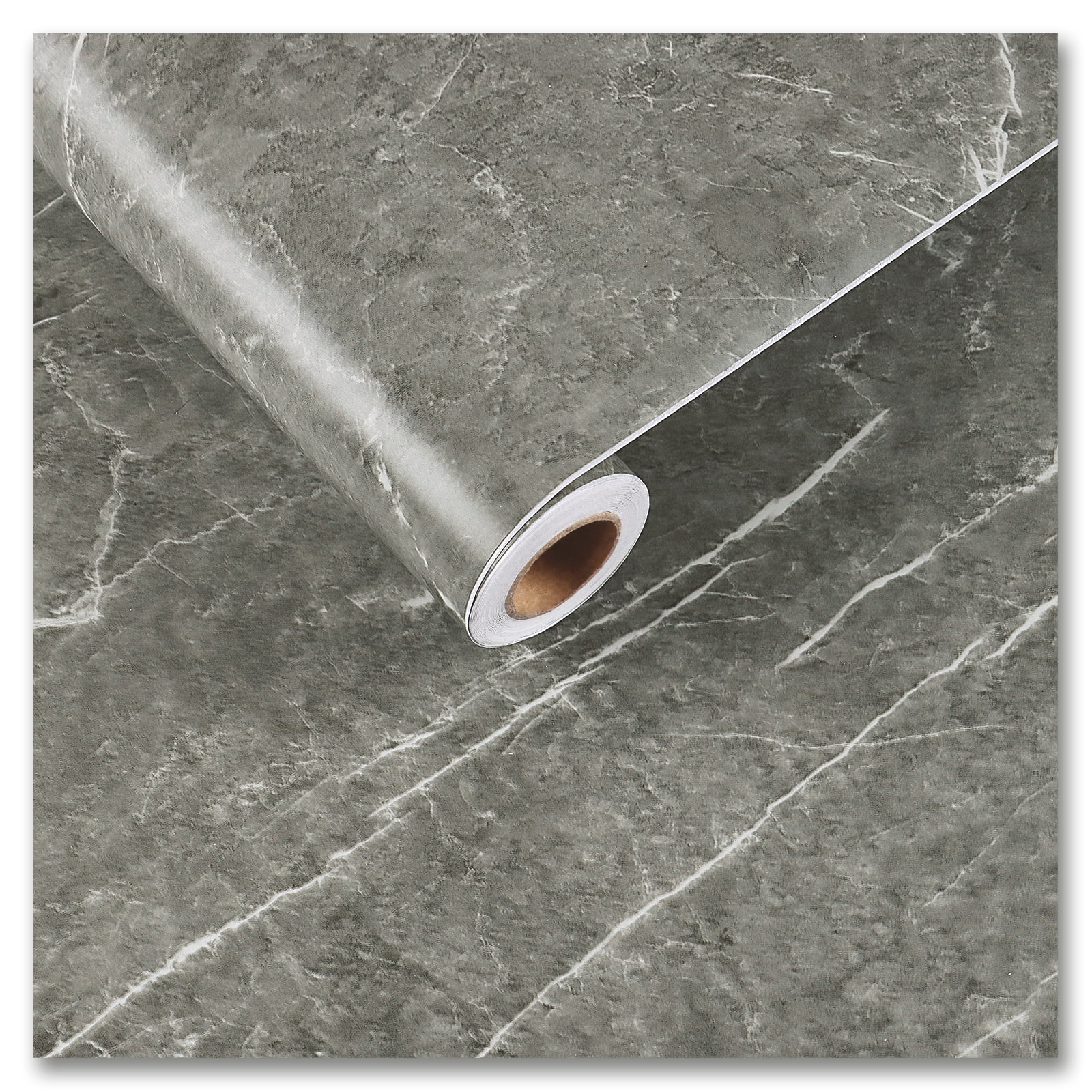 CRE8TIVE 24"x118" Thick Dark Grey Marble Contact Paper Wide Marble