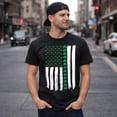thumbnail image 2 of Mens Shamrock USA Flag T Shirt Cute Green American Tee for Guys Graphic Tees, 2 of 9