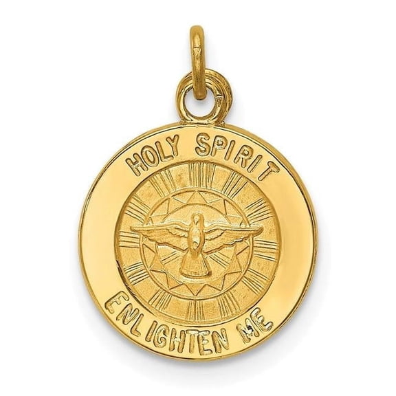 Finest Gold 14K Yellow Gold Holy Spirit Medal Charm