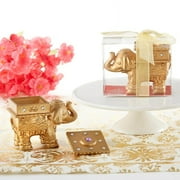 Kate Aspen Lucky Golden Elephant Trinket Box | Perfect Party Favor, Decoration or Guest Gift for Birthdays, Weddings, Bridal Showers or Baby Showers (Set of 2)