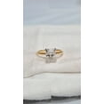 thumbnail image 2 of Tread India 2ct Moissanite Diamond, 14K Gold-Plated Ring, 2 of 3