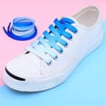thumbnail image 2 of Cordones para zapatos degradados (azul) - Cordones planos y anchos para adolescentes - Decoración informal para zapatos para caminar, 2 of 5