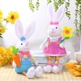 thumbnail image 4 of 2 piezas de decoraciones de gnomo de Pascua, gnomo de conejo de Pascua de peluche para el hogar, muñeco de peluche de gnomo de conejo de regalo, 4 of 5