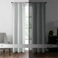 thumbnail image 4 of Mainstays Jacquard Blackout Panel Pair, Set of 2 Curtains, Grey Lattice, 37" W x 84" L, 4 of 8