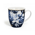 thumbnail image 2 of STP GOODS Mizuki Porcelain Mug Set of 4 pcs 13.5 fl oz (400 ml) Floral Mugs Coffee and Tea Mugs for Latte Cocoa Chocolate, White and Blue, 2 of 7