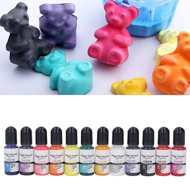 12 Colors Epoxy Resin Dye, Even Luster Easy To Operate Epoxy Resin Pigment For Cement