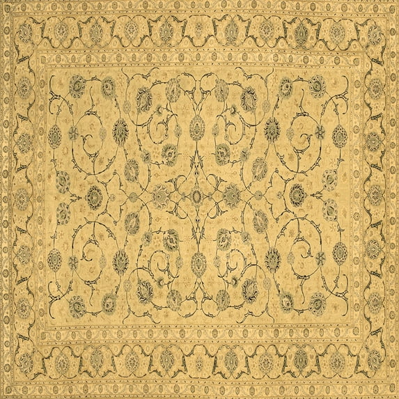 Ahgly Company Indoor Square Persian Brown Traditional Area Rugs, 8' Square