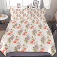 thumbnail image 1 of HAHDAXIA Floral Pattern Bedding Solid Comforter Set for All Seasons,3 Pieces(1 Comforter+2 Pillowcases),Soft Microfiber Bedding Set Full(79"x90"), 1 of 7