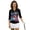 250 Years USA Print, variant on HUIACONG Vintage Star & Floral Print 3/4 Sleeve Golf Shirts, Quarter Zip Relaxed Ladies Golf Top 3/4 Sleeve Comfortable Women's Golf Polo Shirts