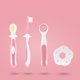 thumbnail image 1 of Juego de limpiador de lengua para bebés/escudo de seguridad + raspador para recién nacidos + cepillo de dientes suave + cepillo de dientes de entrenamiento de silicona para niños, bebés y niños pequeños Ormromra LRWJ394-2, 1 of 4