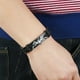thumbnail image 3 of Pulsera TUNC Trenzada Cuero Multicapa Ajustable Hoja, 3 of 3
