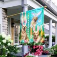 thumbnail image 2 of FLAGWIX Here Comes The Big Bunny Easter Golden Retriever Flag, Outdoor Easter Decoration - House Flag (29.5" x 39.5"), 2 of 4