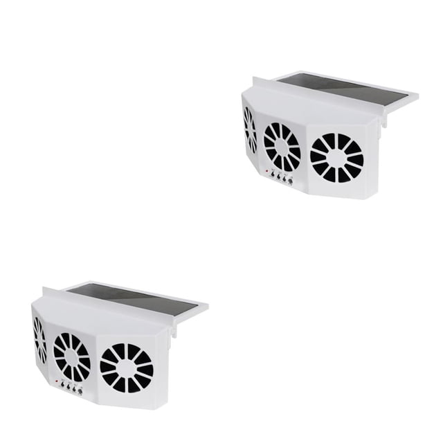 Kenally Ventilador de escape solar para automóvil Desodorización Ahorro de energía Promoción de la circulación de aire Eficiente ventilador de 2piezas Blanco Kenally CBP593364