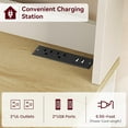 thumbnail image 5 of Kitchen Bakers Rack with Power Outlet,Coffee Bar Table 6 Tiers,Kitchen Microwave Stand,Microwave Oven Stand Pantry Hutch with Door,Storage Shelf Rack for Spices,Pots and Pans, 5 of 7